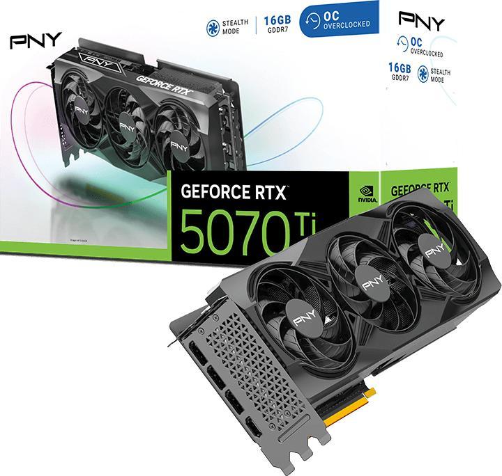 Productafbeelding PNY GeForce RTX 5070 Ti OC (16 GB, GDDR7)