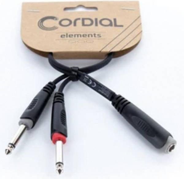 Actual product image Cordial 14885 Klinke Audio Y-Adapter (1x Klinkenbuchse 6.3 mm (stereo) - 2x Klin