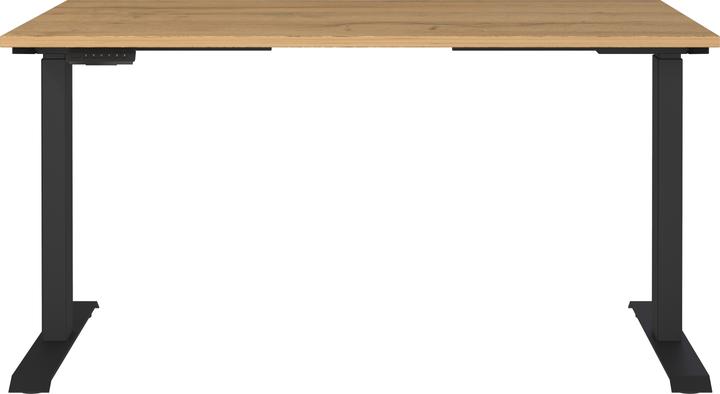 Actual product image Germania JET height-adjustable desk grandson oak rectangular, T-leg frame black 140.0 (140 x 80 x 72 cm)