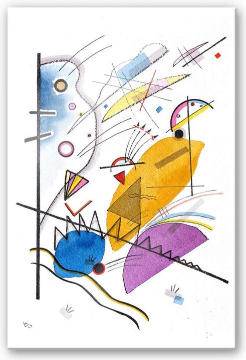 Image du produit Trenddeko Kandinsky - Trait continu (100 x 150 cm)
