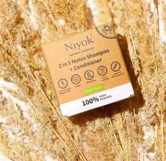 Actual product image Niyok 2in1 Green touch (Solid shampoo)