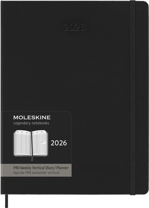 Moleskine Pro (19 x 25 cm, 1 settimana / 2 pagine)