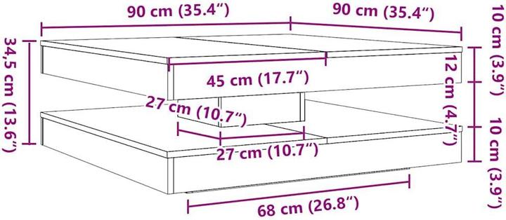 Actual product image VidaXL Coffee table (90 x 90 x 34.5 cm)