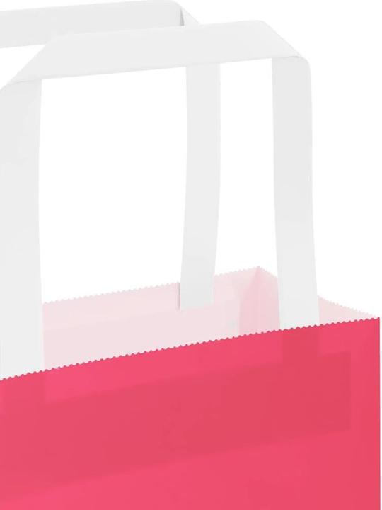 Actual product image VidaXL Kraft paper bags 50 pcs. with handle Pink 18x8x22 cm paper bag (Gift bag, 50 x)