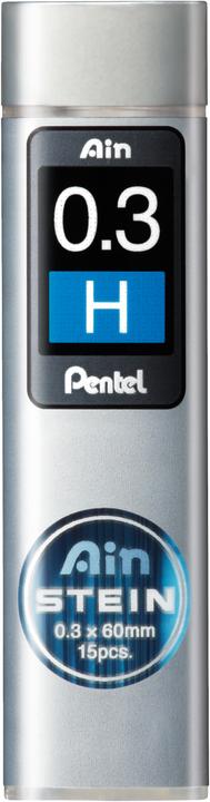 Actual product image Pentel Pencil leads AinStein (15 Piece, Graphite, 0.30 mm)
