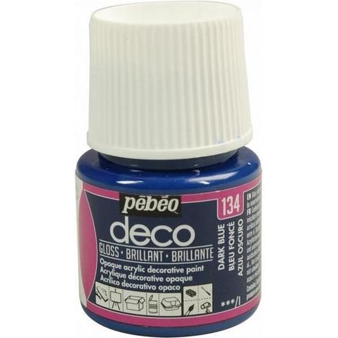 Thumbnail - Pebeo, Künstlerfarbe + Bastelfarbe, Deco Glänzende Acrylfarben (Donkerblauw, 45 ml)