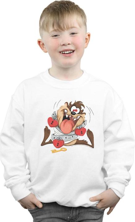 Produktbild Looney Tunes Taz Valentine's Day Madly In Love Sweatshirt Jungen (140, 146)