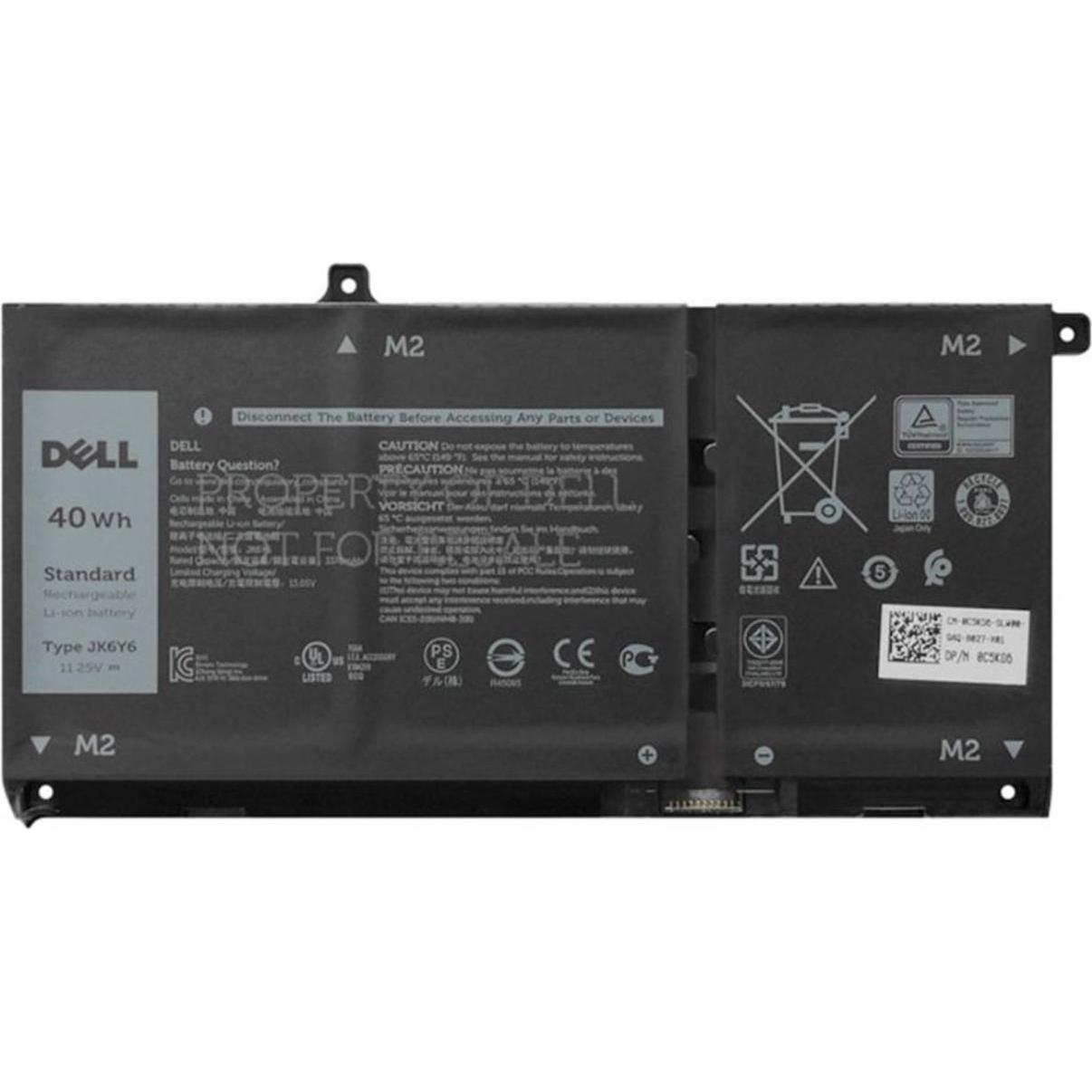 Dell Battery, 40WHR, 3 Cell (3 Zellen, 3550 mAh), Notebook Akku
