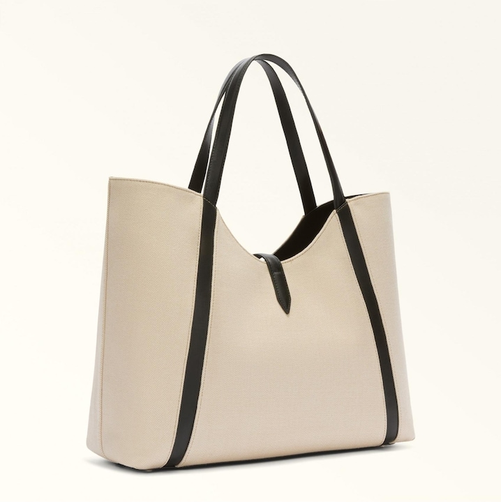 Immagine prodotto Furla shopping goccia xl hobo in canvas and leather color natural/black