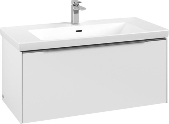 Griff: Aluminium glänzend, Front/Korpus: Pure White