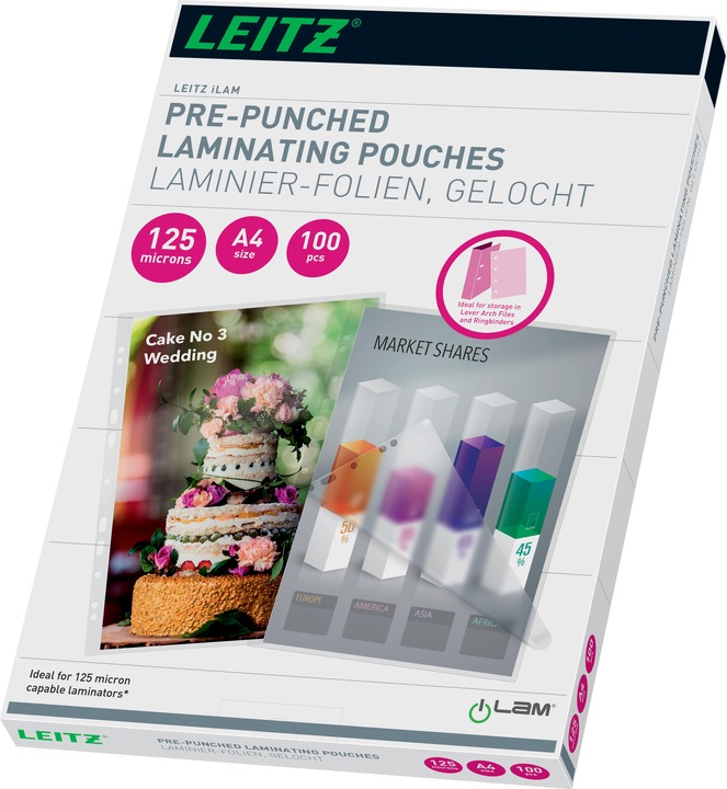 Productafbeelding Leitz warmlamineerfolies (A4, 100 Stuk, 125 µm)