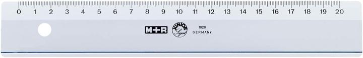 Actual product image M+r Ruler wide 20cm smoke grey (20 cm, Plastic)