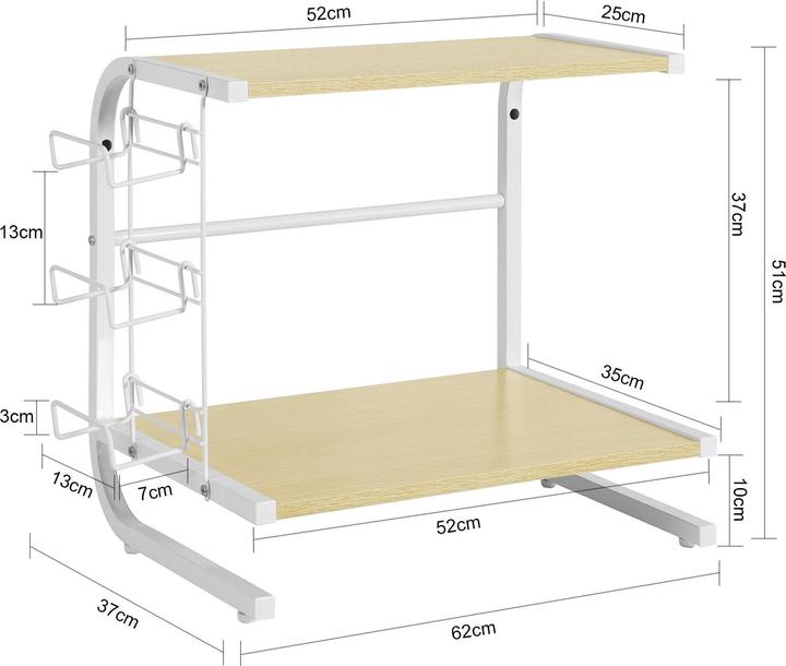 Image du produit SoBuy Étagère pour micro-ondes