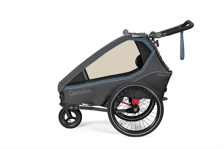 Actual product image Qeridoo Kinderfahrradanhänger Kidgoo2 Navy Blue Kollektion 2023