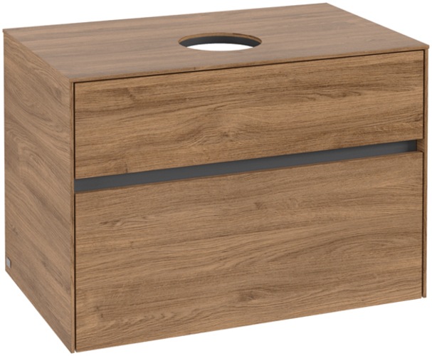 Produktbild Villeroy & Boch Collaro Waschbeckenunterschrank 800x548x500 mm, 2 Auszüge, für Waschbecken mittig