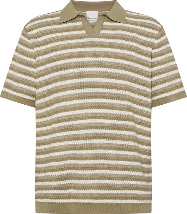 Produktbild KnowledgeCotton Apparel Striped Knitted Polo (S)