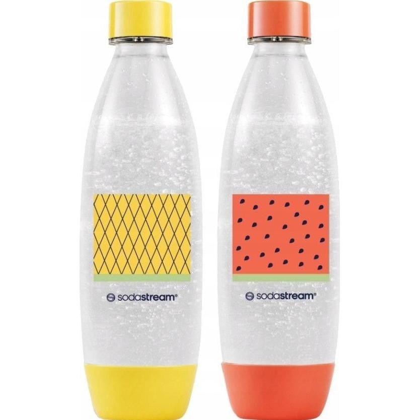 SodaStream Butelki Fuse AcquaPomelo 2x1L, Gasatore d'acqua, Trasparente