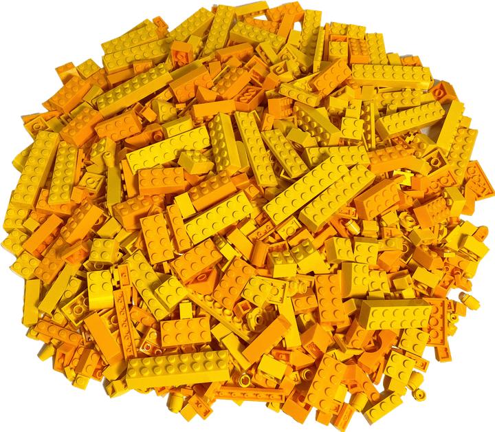 Produktbild LEGO Steine Gelb gemischt - 100 Stück - Yellow bricks mix - NEU (LEGO Zubehör)