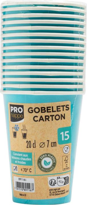 Image du produit PROnappe 15 gobelets à café jetables 200,0 ml (15 x)