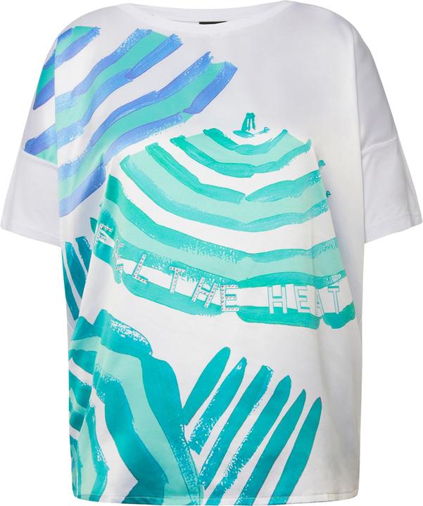 Produktbild Ulla Popken T-Shirt, Satin-Vorderseite, U-Boot-Ausschnitt, Halbarm (50, 52)