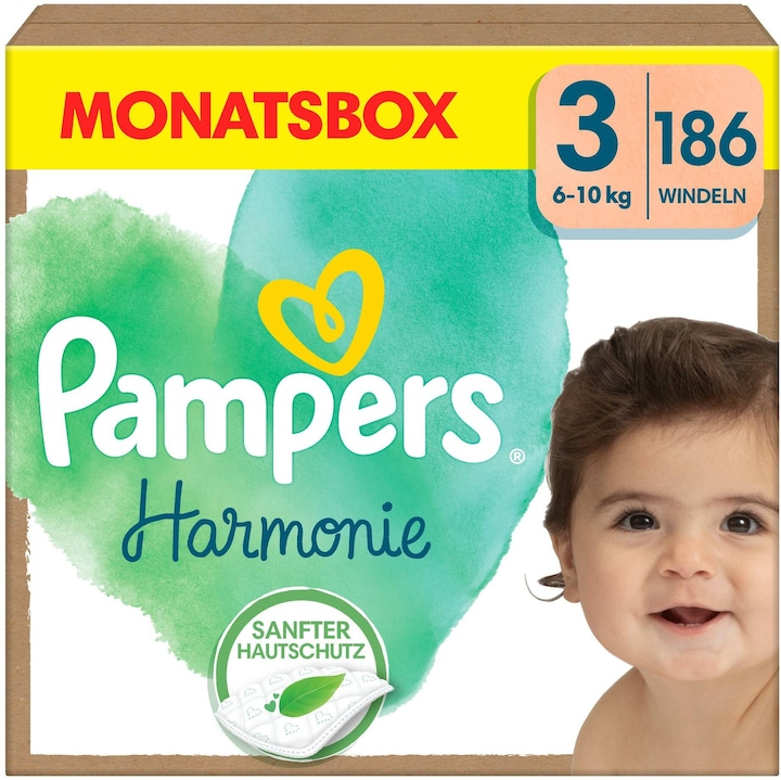 Pampers Harmonie (Taille 3, Pack mensuel, 186 pièce(s))