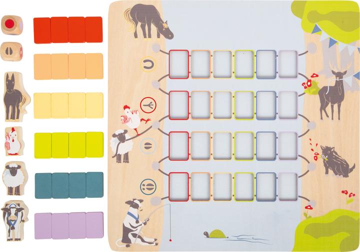 Actual product image small foot Bridge game "4 Friends (English, German, 2 - 4 Players)