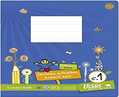 Immagine prodotto Ursus Quaderno C.1 19,5 x 24 cm, foderato, blu (19,5 x 24 cm, Righe, Copertina morbida)