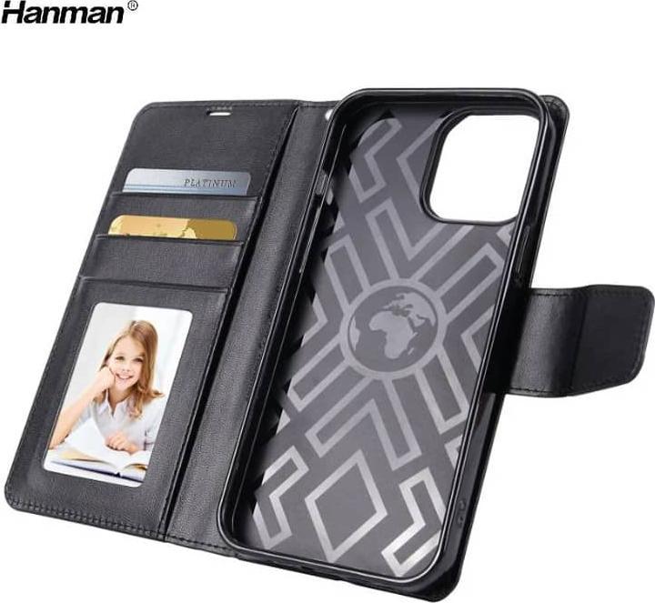 Immagine prodotto Hanman Apple iPhone XS Max - Mill Flip Case mit 3 Kartenfächern, schwarz (Apple iPhone XS Max)