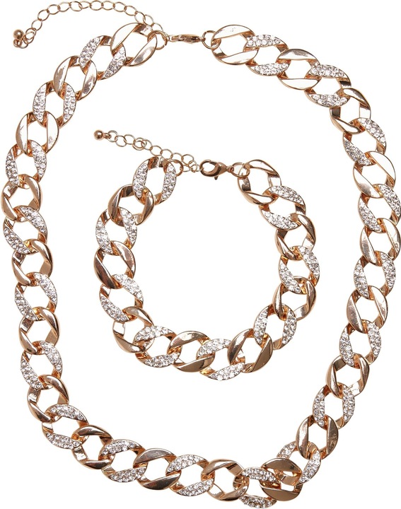 Produktbild Urban Classics Basic Diamond Necklace And Bracelet Set (100% Zink)