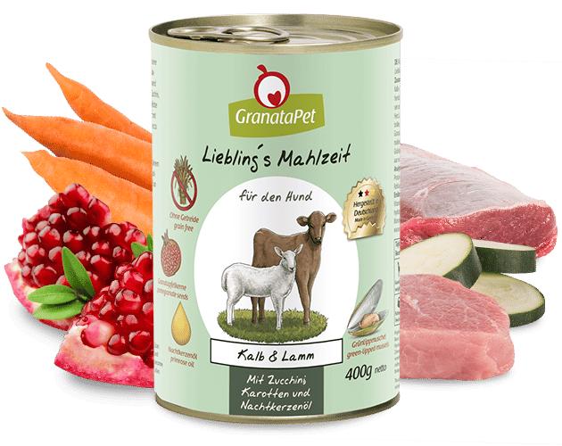 Actual product image Granatapet Liebling's Mahlzeit - Kalb und Lamm (Adult, 1 pcs., 400 g)