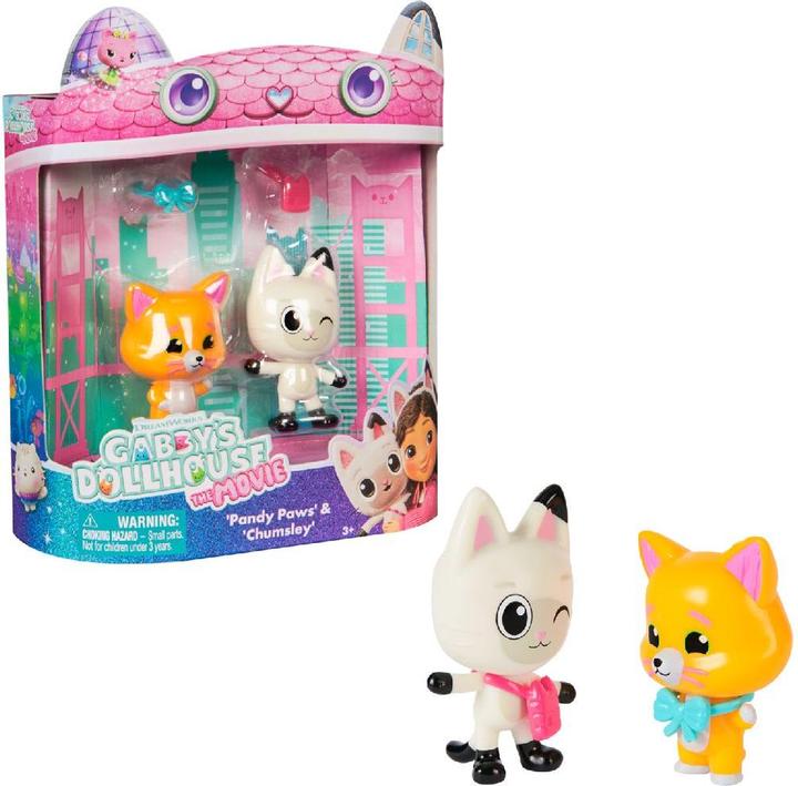 Produktbild Gabby's Dollhouse Gabby’s Dollhouse: Der Film – Panda Pfötchen & Leopold Figuren-Set, mit 2 Zubehörteilen