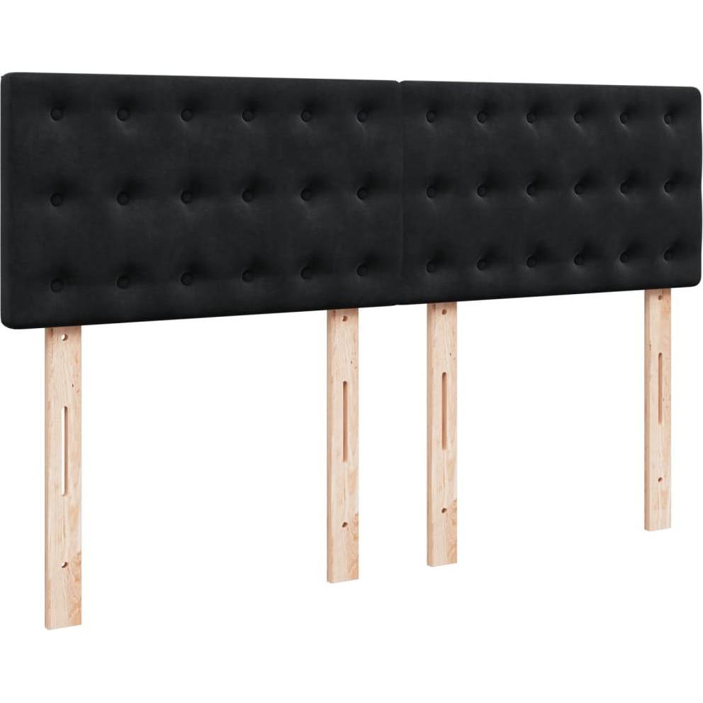 Thumbnail - VidaXL, Bett, Bo x springbett mit Matratze 140 x 200 cm Samt (140 x 200 cm)