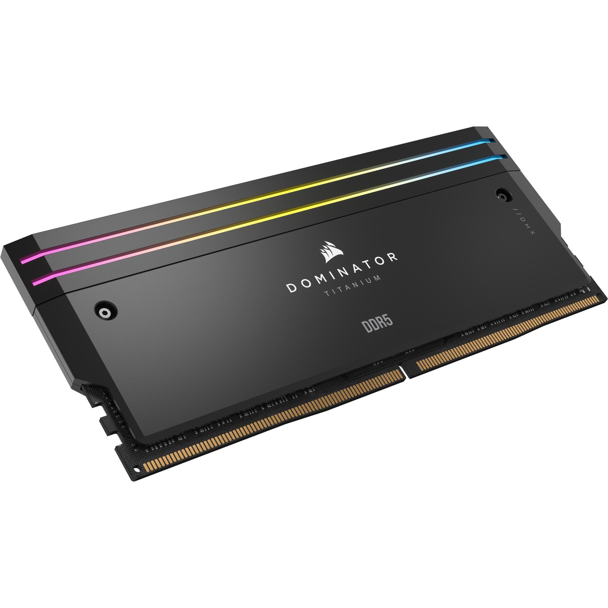Corsair Dominator Titanium RGB (2 x 16GB, 6400 MHz, RAM DDR5, U-DIMM), Memoria RAM, Nero