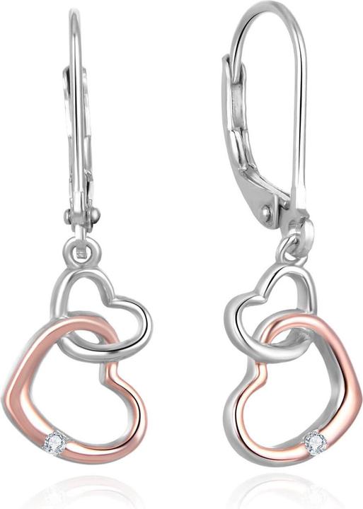 Immagine prodotto Beneto Romantici orecchini bicolore in argento con cuori AGUC2608 (L)