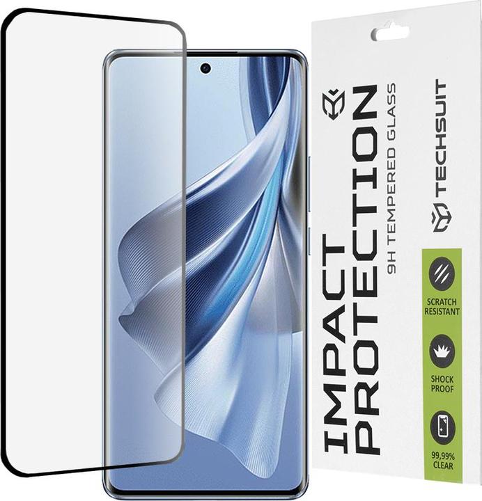 Produktbild Techsuit - 111D Full Cover / Full Glue Glass / 3D Curved Screen - Oppo Reno10 - Black (1 Stück, OPPO Reno 10)