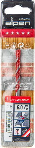 Actual product image Alpen Carbide multipurpose drill 6 m (6 mm)