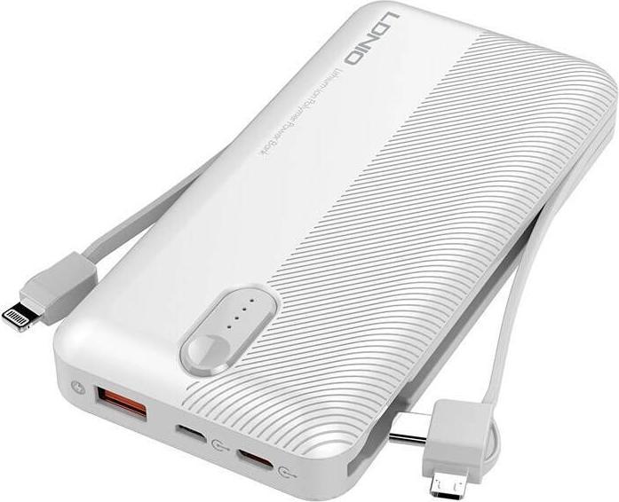 Produktbild Ldnio Powerbank PL1013, 10000mAh + 3in1 cable (black) (10000 mAh, 5 W, 37 Wh)