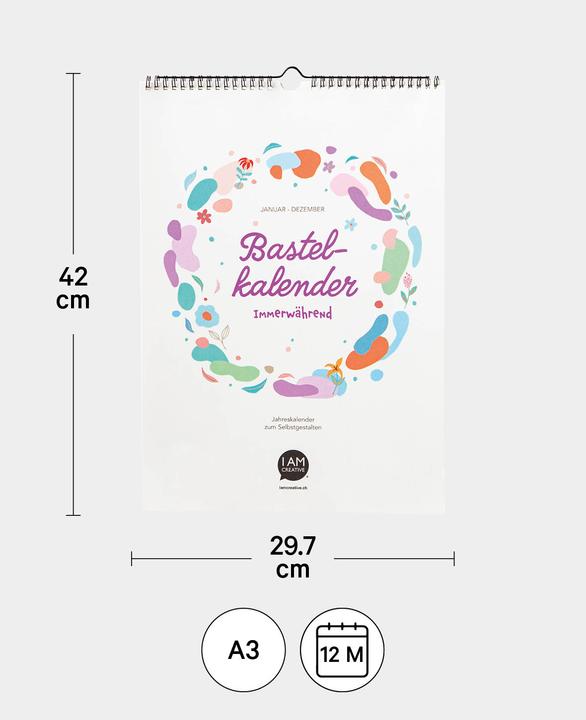 Actual product image I Am Creative Craft calendar, craft calendar (297 x 420 mm)