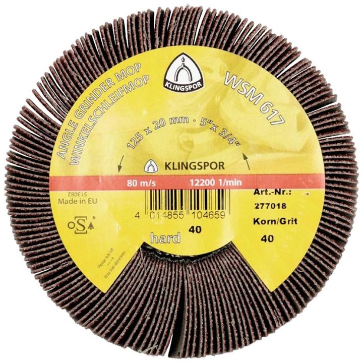 Actual product image Klingspor Angle grinder with flap disc WSM 617 120 brown dm125xW20mm M14 (120)
