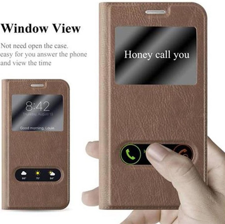 Produktbild Cadorabo Book mit View Doppelfenster Cover (Samsung Galaxy S6)