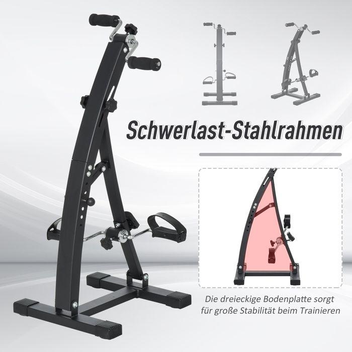 Actual product image Swisshandel24 Exercise bike Pedal trainer for seniors Steel Black 41 x 50 x 96cm