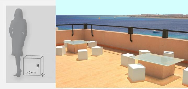 Produktbild Kloris Hocker Polster Tisch