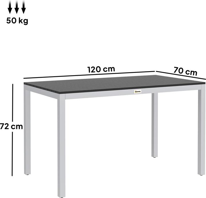 Produktbild Outsunny Gartentisch (120 x 70 x 72 cm)
