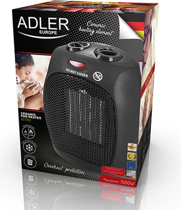Produktbild Adler AD 7702 Indoor Edelstahl Elektrischer Raumheizlüfter (1500 W)
