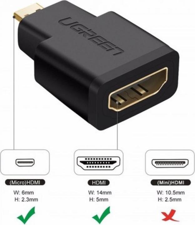 Image du produit Ugreen Adaptateur micro HDMI vers HDMI (Micro HDMI)