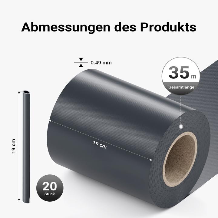 Produktbild Wiltec Sichtschutz Streifen 35mx19cm PVC 650g/m² 20 Clips Zaunfolie