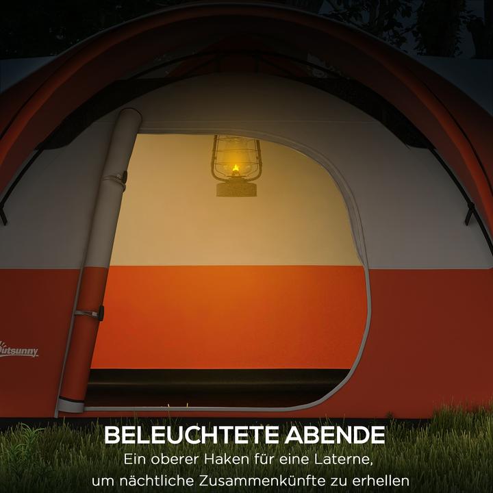 Actual product image Outsunny Tunnelzelt Polyester Orange (Tunnel tent, 6 persons)