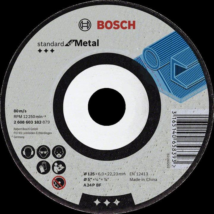Actual product image Bosch Professional Zubehör PRO Metal grinding disc, 180 x 6 x 22.23 mm (A 24 P BF)