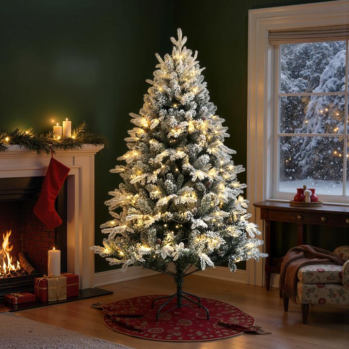 Actual product image Homcom Weihnachtsbaum Kunststoff, Stahl Grün (180 cm)