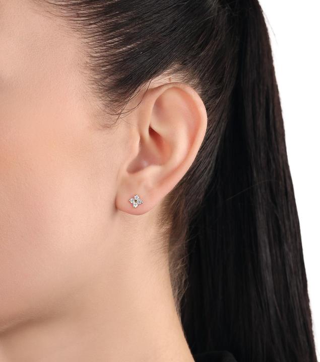 Produktbild Amor Ohrschmuck für Damen, Gold 375, Zirkonia synth. | Blume (9 ct, Gold 375)